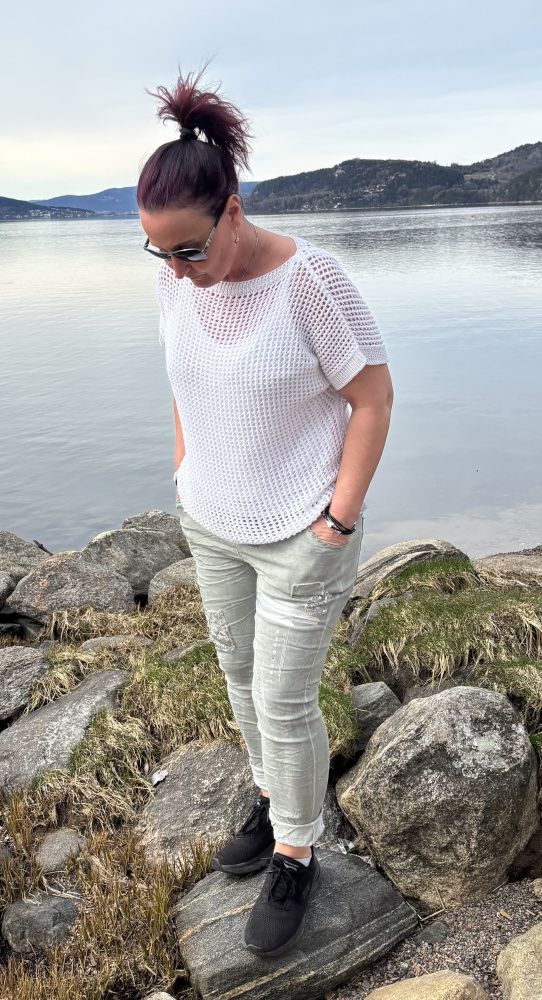 Comfy bukse kakigrønn m/kult print